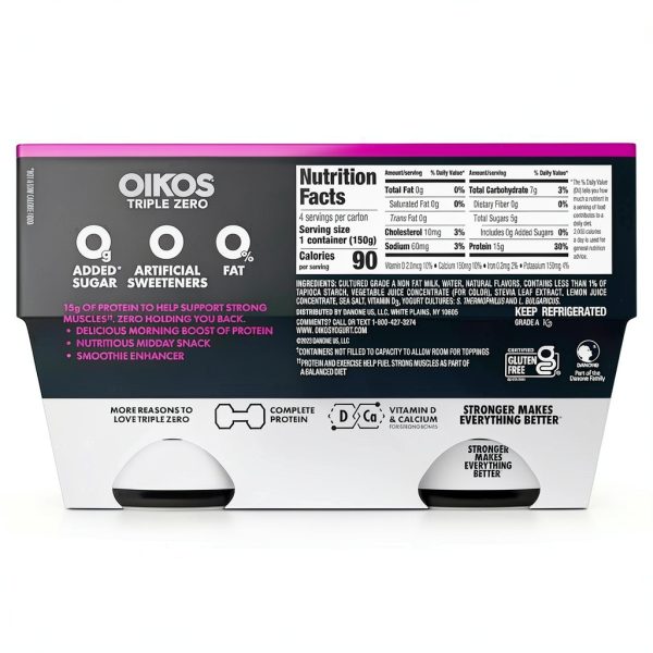Oikos Triple Zero Greek Yogurt High Protein Nonfat Snack-11