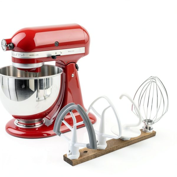 Besuerte Stand Mixer Attachment Organizer Wood Plastic Rust-5