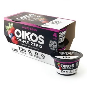Oikos Triple Zero Greek Yogurt High Protein Nonfat Snack-0