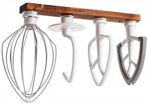 Besuerte Stand Mixer Attachment Organizer Wood Plastic Rust-0