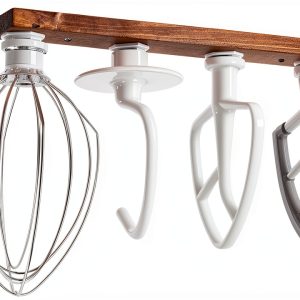 Besuerte Stand Mixer Attachment Organizer Wood Plastic Rust-0