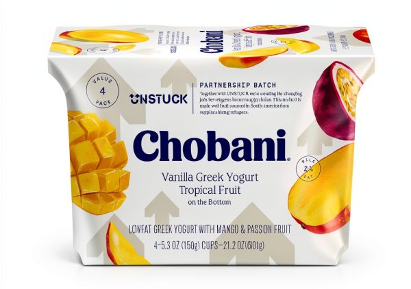 Chobani Greek Yogurt Vanilla Layered Tropical Fruit Protein-0