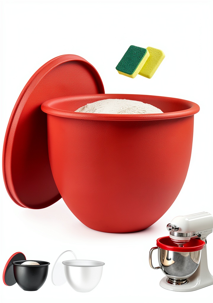 Stand mixer accessory in use on a kitchen counter