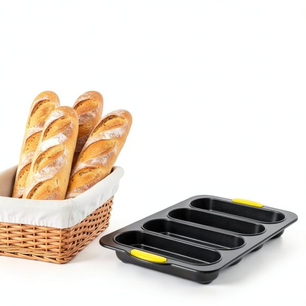 BuleVina Silicone Baguette Pan Non Stick Oven Safe-1