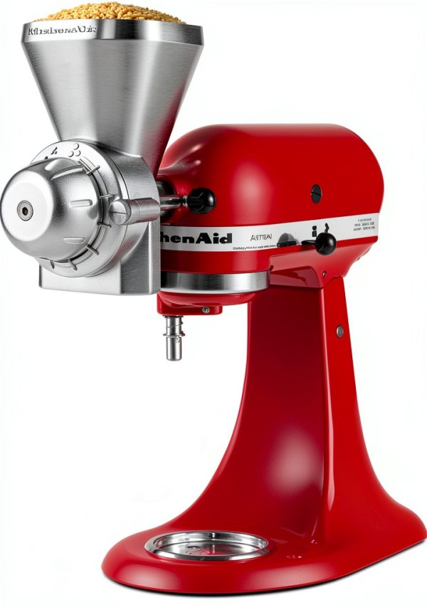 KitchenAid Grain Mill Grinder Stand Mixer Accessory Silver-2