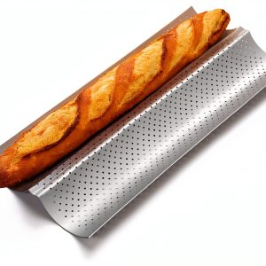Yupjlia Baguette Pan Carbon Steel Nonstick 2 Loaves-0