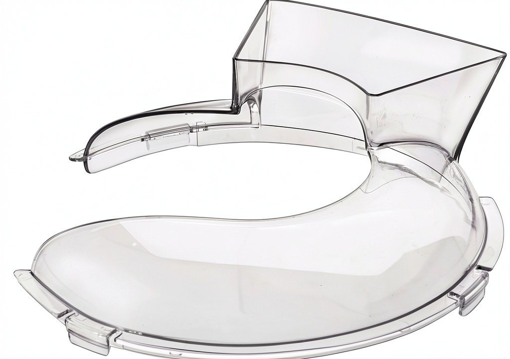 KitchenAid pouring shield attached to a stainless steel bowl on a stand mixer