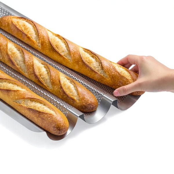 OEUPEACIY French Baguette Pan Carbon Steel Baking Set-5