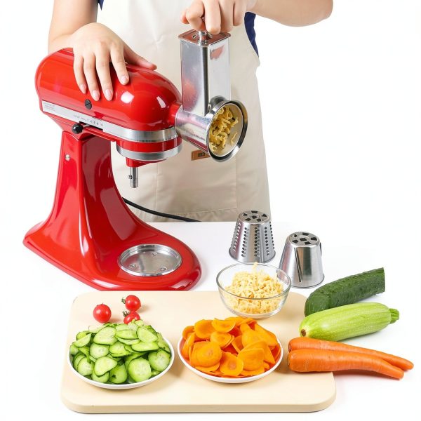 KINGEAGLE Stainless Steel Grater Attachment for Stand Mixers-4