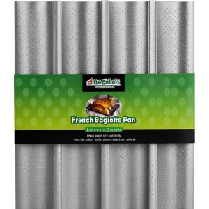 Baguette Bread Pan Amagabeli Carbon Steel Silver-0