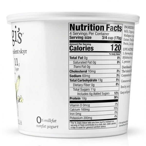 Siggi's Nonfat Vanilla Yogurt High Protein Low Sugar-6