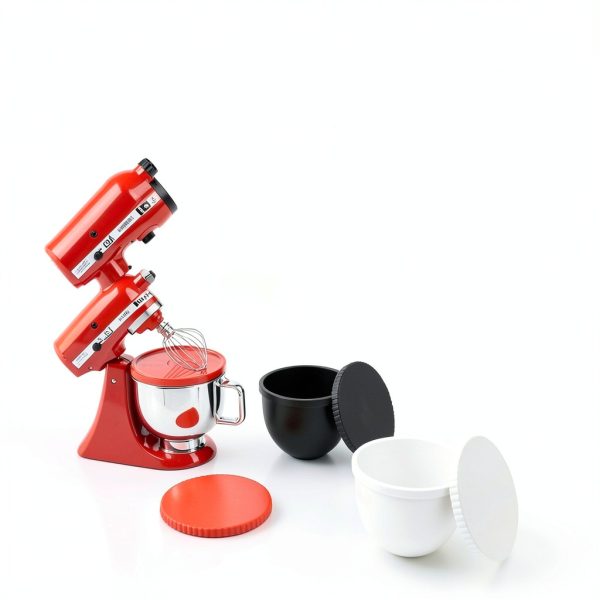 Lifracl Silicone Bowl Liners 6QT Red White Black Durable-1