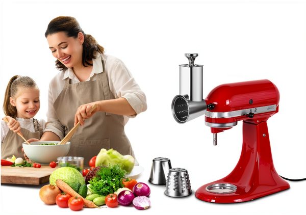 KINGEAGLE Stainless Steel Grater Attachment for Stand Mixers-6