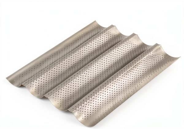 Baguette Bread Pan Amagabeli Carbon Steel Silver-6
