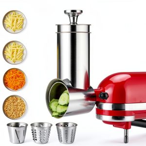 KINGEAGLE Stainless Steel Grater Attachment for Stand Mixers-0