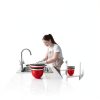 Lifracl Silicone Bowl Liners 6QT Red White Black Durable-3