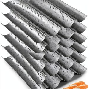 Mifoci French Bread Pan Carbon Steel Perforated Oven Safe-0