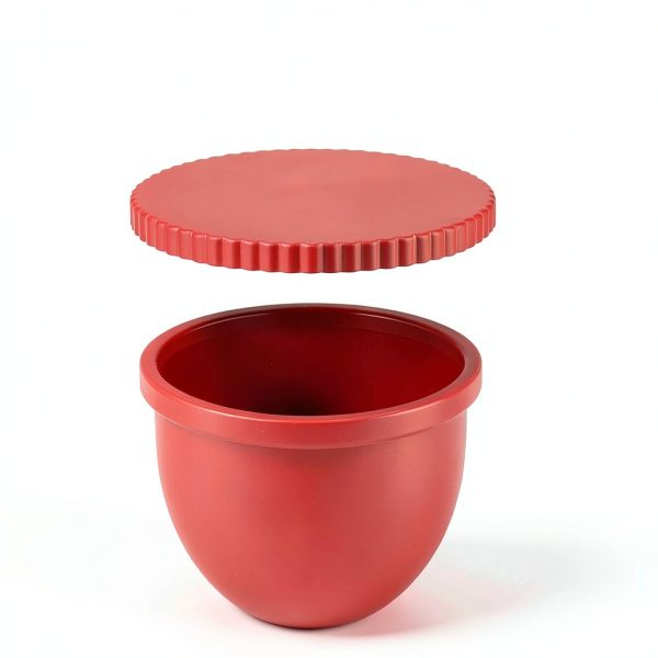 Lifracl Silicone Bowl Liners 6QT Red White Black Durable-2