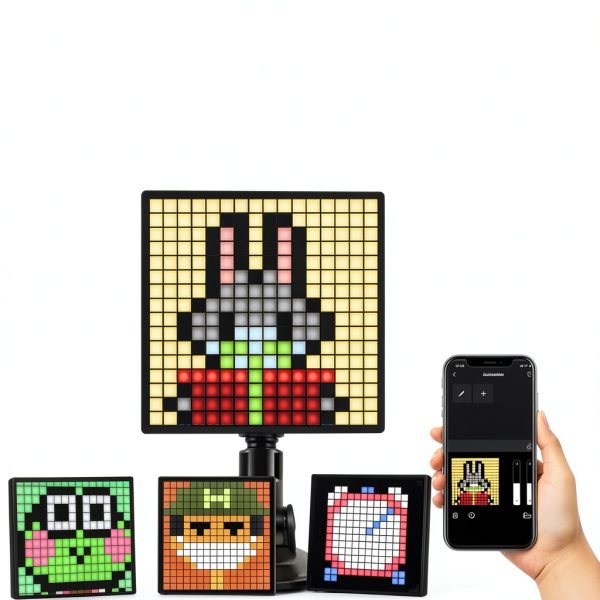 AVEKI Smart LED Matrix Clock 9x9 Black Display with DIY Patterns-1