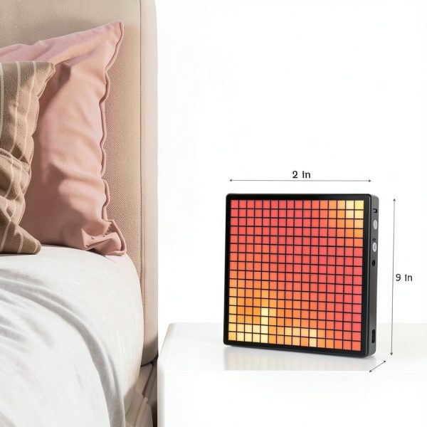 AVEKI Smart LED Matrix Clock 9x9 Black Display with DIY Patterns-7