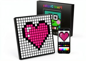 AVEKI Smart LED Matrix Clock 9x9 Black Display with DIY Patterns-0