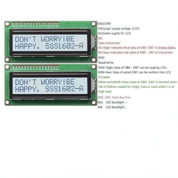 1602 LCD Display Module Gray 16x02 80x36mm 2 Pack by GODIYMODULES-1